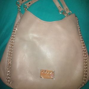BEBE Collette Taupe Faux leather Hobo bag